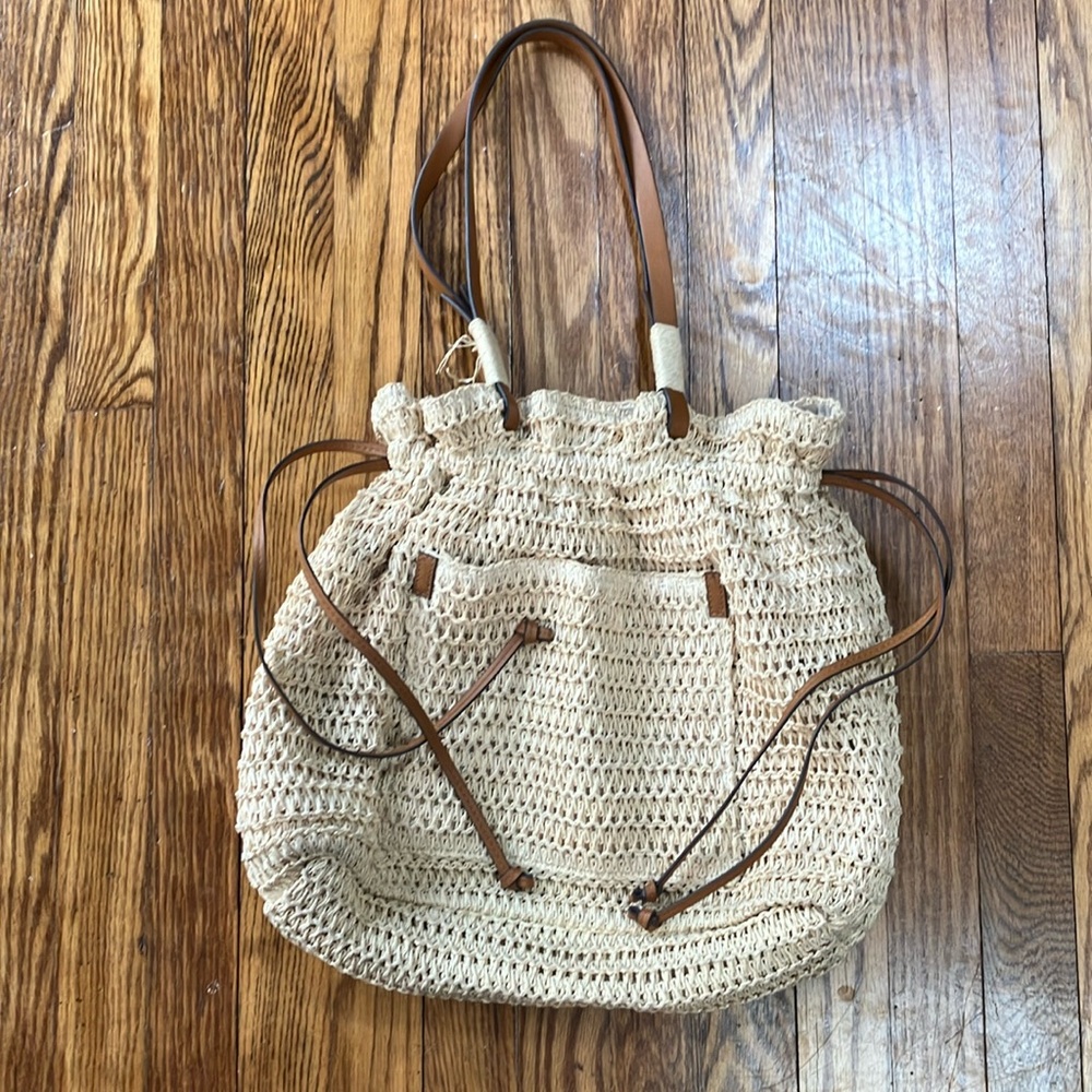 Woven Drawstring Summer Bag